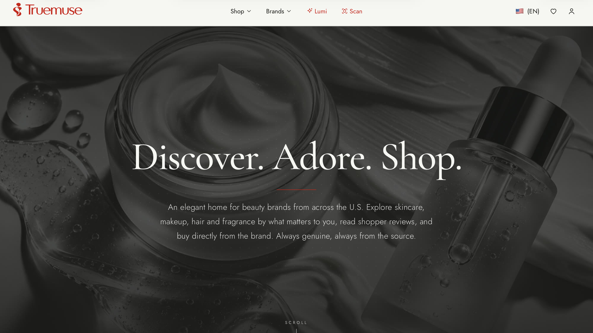 The Truemuse web app on a desktop
