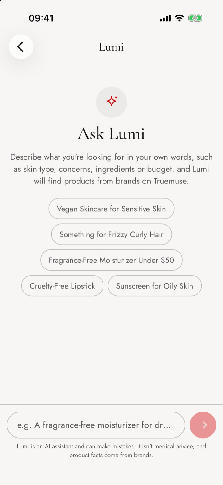 Ask Lumi in the Truemuse app