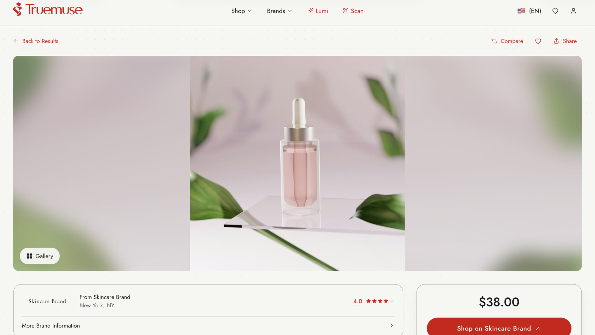 The Truemuse web app on a desktop